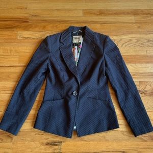 TED BAKER Dasea Textured One Button Black Blazer Small